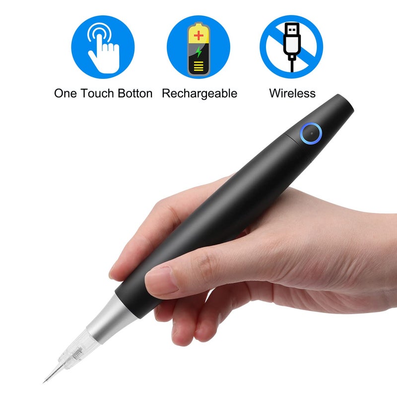 Pinkiou Permanent Makeup Machine Wireless Pigmentation Pen Rechargeable Permanent Makeup Machine for Eyebrow Makeup Eyeliner Lip Hairstroke Eyebrow Pigmenatation Equipment - Image 2