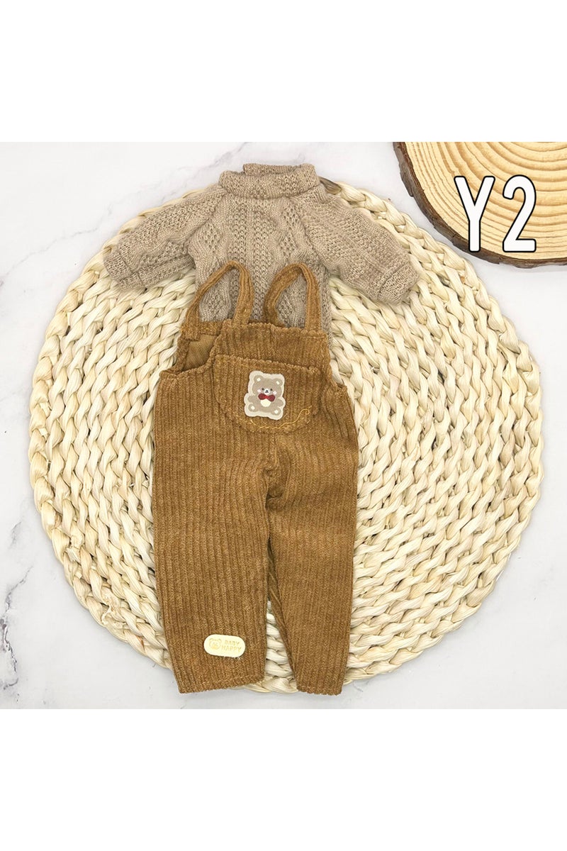 طقم ملابس كامل Y-2 لدمى BJD مقاس 1/6، طول 30 سم، بتصميم أنمي كاواي، تنورة وقبعة وغطاء رأس، ملابس أطفال