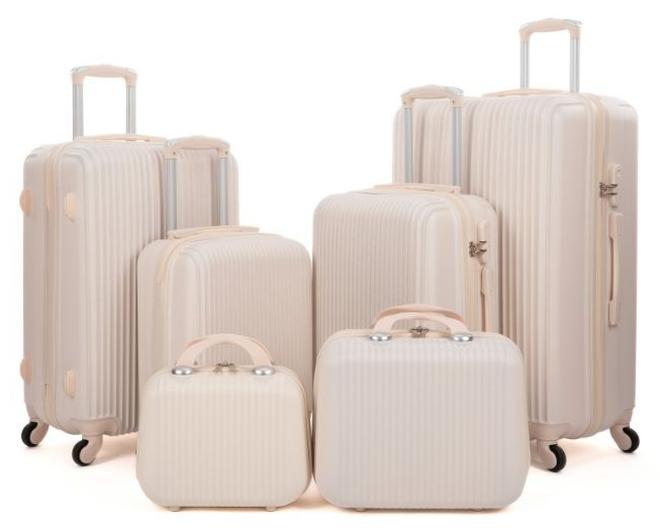 LIMRA Luggage set 6 pieces travel Bags with a distinctive design from limra beige - Image 1
