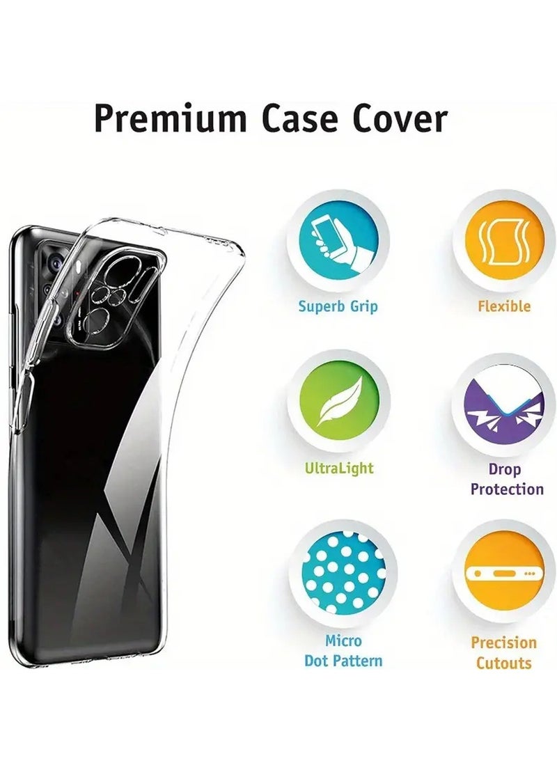 Techie - Xiaomi Poco M5s / Redmi Note 10 / 10s TPU Soft Corner Ultra Slim Clear Case Shockproof Anti Fingerprint Transparent Protective Back Cover - Image 1