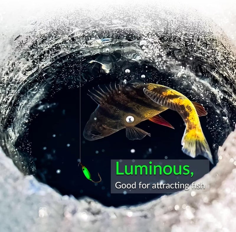 THKFISH Ice Fishing Lures Ice Fishing Jigs Ice Fishing Gear Hard Fishing Lures and Jigs Walleye Ice Fishing Kit Crappie Panfish Pike Jigs,14/26/40PCS - Image 4