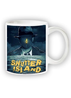 Ceramic mug with the “Shutter Island” design printed in white