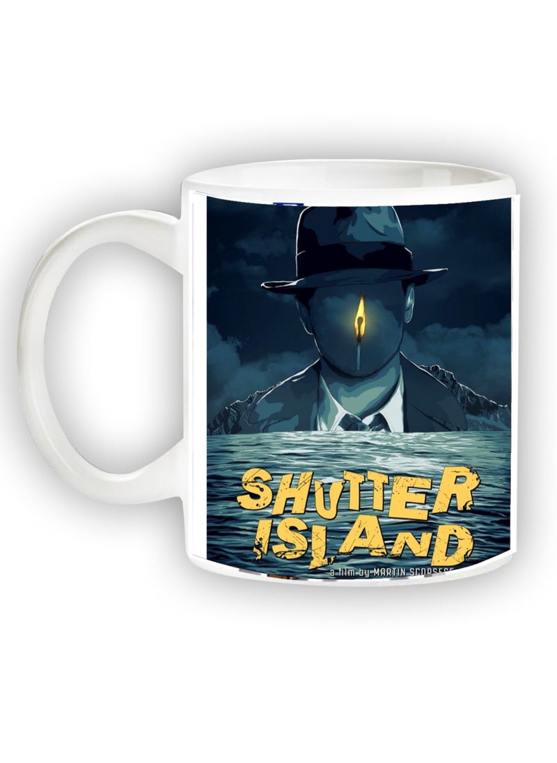 Story Of Candle - Ceramic mug with the “Shutter Island” design printed in white - Image 1