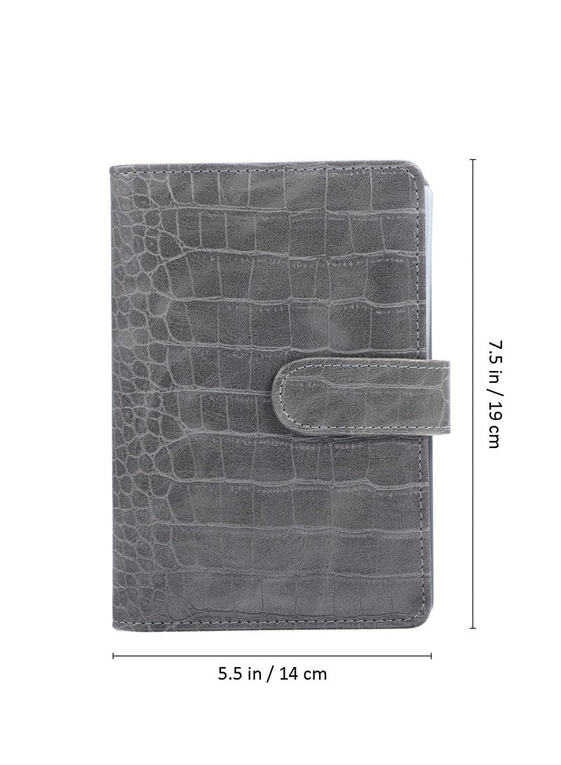 KASTWAVE Budget Planner, Expense Notebook with 12 open pockets, 1 set of money cards, 1 ruler, 6 labels 2, 3 German labels, Financial Planner, Household Financial Planner, Household Budget Planner, Grey  - Image 2