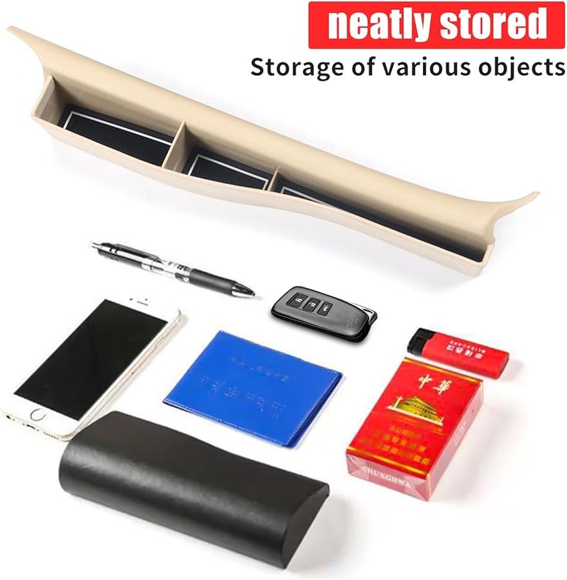 Multifunctional Seat Gap Tray For Lexus LX570 LX450d 2016 2022 Left Beige Storage Box - Image 5