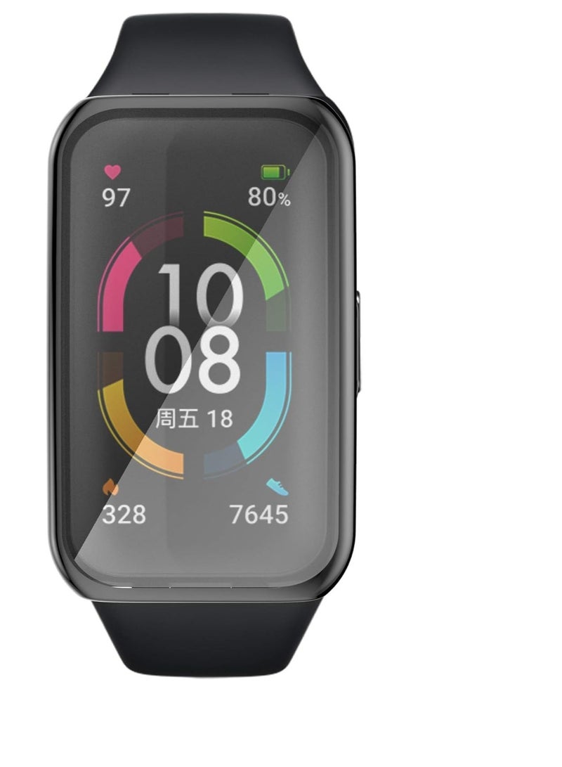 Case Compatible with Huawei Honor Band 6,Ultra-Thin Soft TPU Plated Bumper Case Full Cover Protective Shell Smartwatch Accessories for Huawei Honor Band 6 (Black) - Image 4