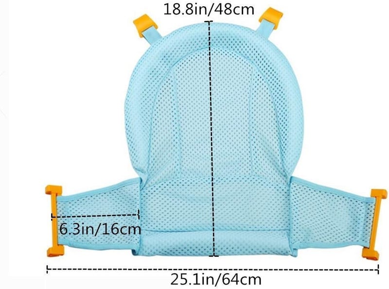 klarako Baby Bath Support Seat Adjustable Newborn Bath Seat Support Net Comfortable Infant Bath Support Sling Nonklarako Slip Mesh Bathing Cradle Rings for Tub - Image 4