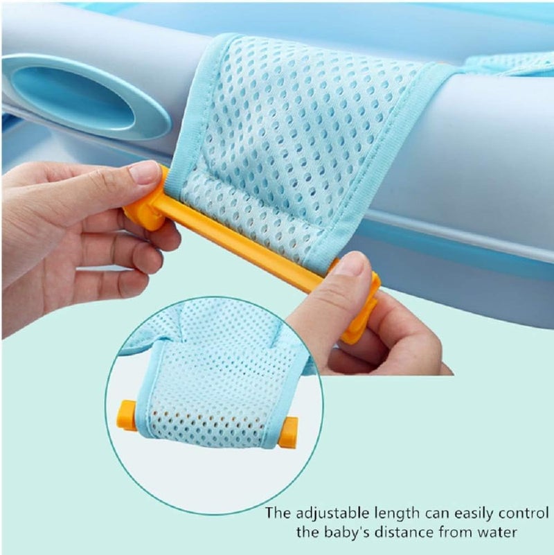klarako Baby Bath Support Seat Adjustable Newborn Bath Seat Support Net Comfortable Infant Bath Support Sling Nonklarako Slip Mesh Bathing Cradle Rings for Tub - Image 5