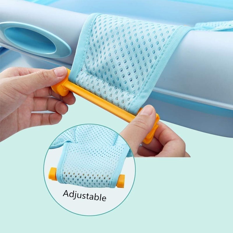 klarako Baby Bath Support Seat Adjustable Newborn Bath Seat Support Net Comfortable Infant Bath Support Sling Nonklarako Slip Mesh Bathing Cradle Rings for Tub - Image 2
