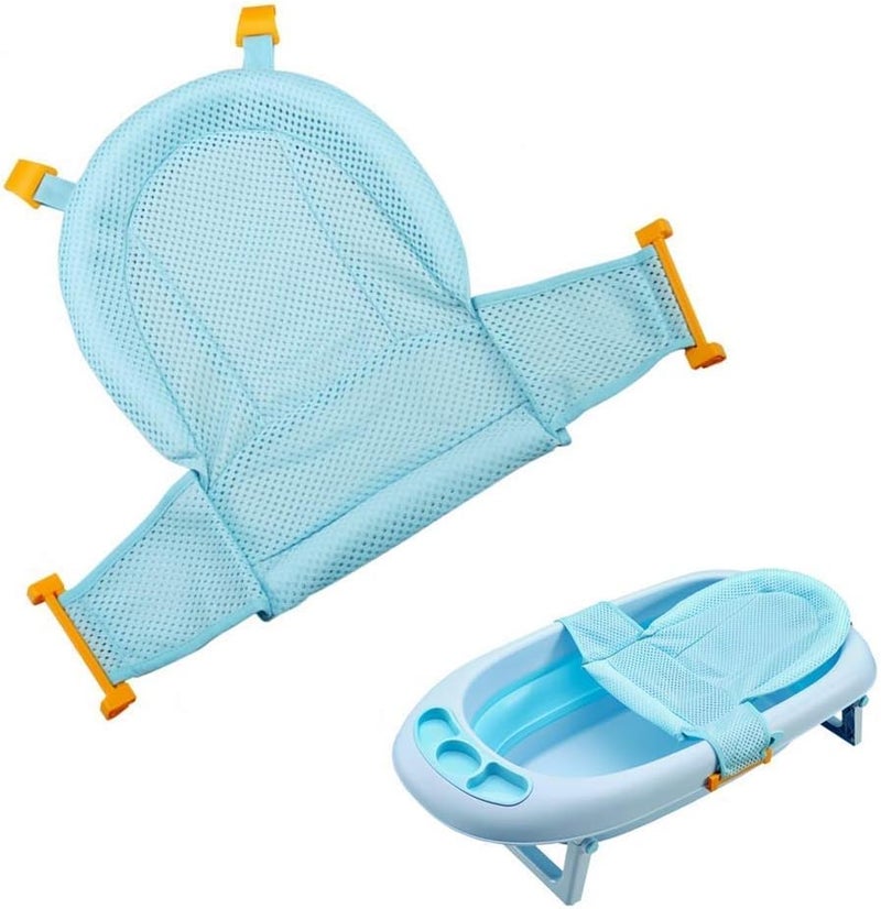 klarako Baby Bath Support Seat Adjustable Newborn Bath Seat Support Net Comfortable Infant Bath Support Sling Nonklarako Slip Mesh Bathing Cradle Rings for Tub - Image 1