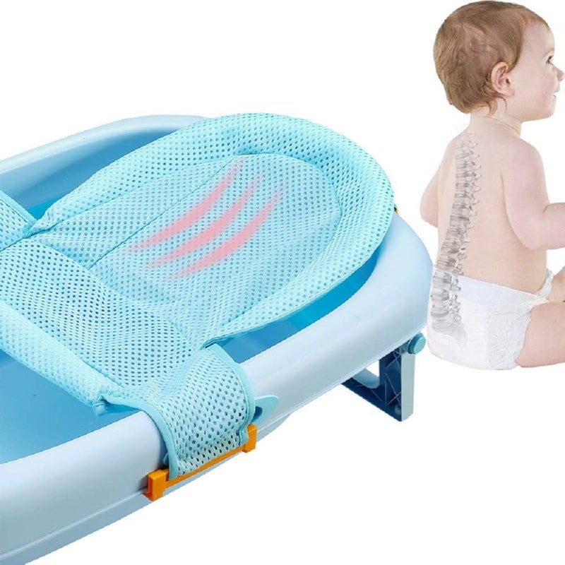 klarako Baby Bath Support Seat Adjustable Newborn Bath Seat Support Net Comfortable Infant Bath Support Sling Nonklarako Slip Mesh Bathing Cradle Rings for Tub - Image 3