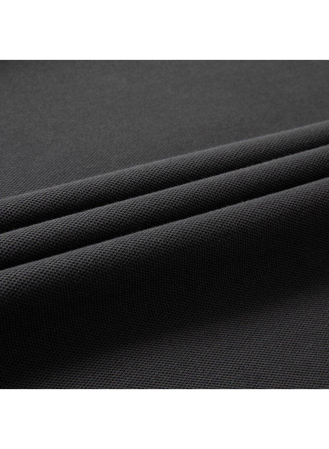 Limeng Men's Solid Color Paul Shirt Cotton Short Sleeve T-shirt With Turn-down Collar Large Size T-shirt Trendy Deep Gray 185 - Image 4