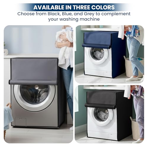 Robustt Front Load Fully Automatic Washing Machine Cover for 6 kg, 6.5 kg, 7kg & 7.5 kg (Grey) | Waterproof & Dustproof Polyester Fabric with Zipper | Protection Cover | 59 x 59 x 86 cms - Image 4
