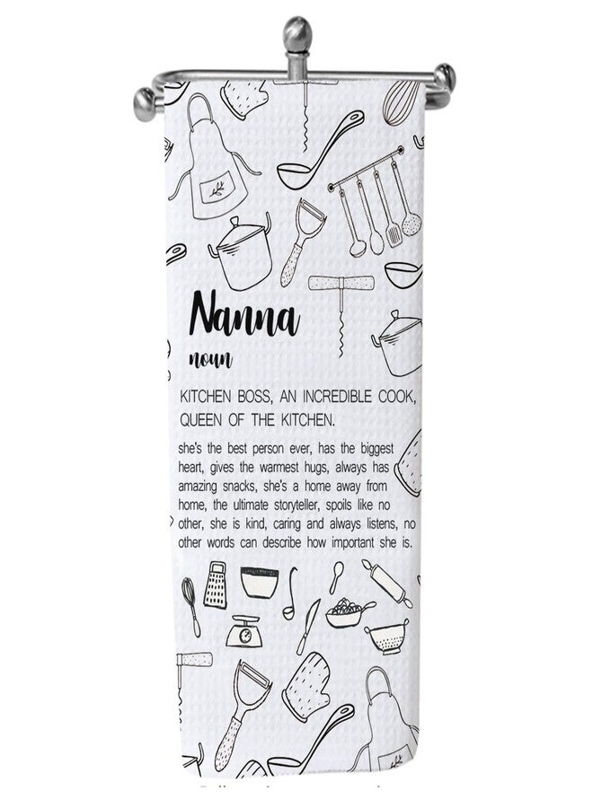 XYANFA Nanna Kitchen Towel Nanna Gift Grandma Nanna Nana Kitchen Tea Towel Grandma Housewarming Gift (Nanna Noun Towel) - Image 1