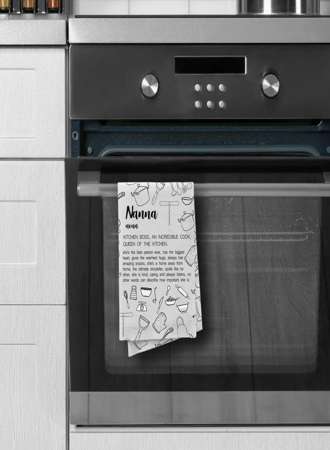 XYANFA Nanna Kitchen Towel Nanna Gift Grandma Nanna Nana Kitchen Tea Towel Grandma Housewarming Gift (Nanna Noun Towel) - Image 3