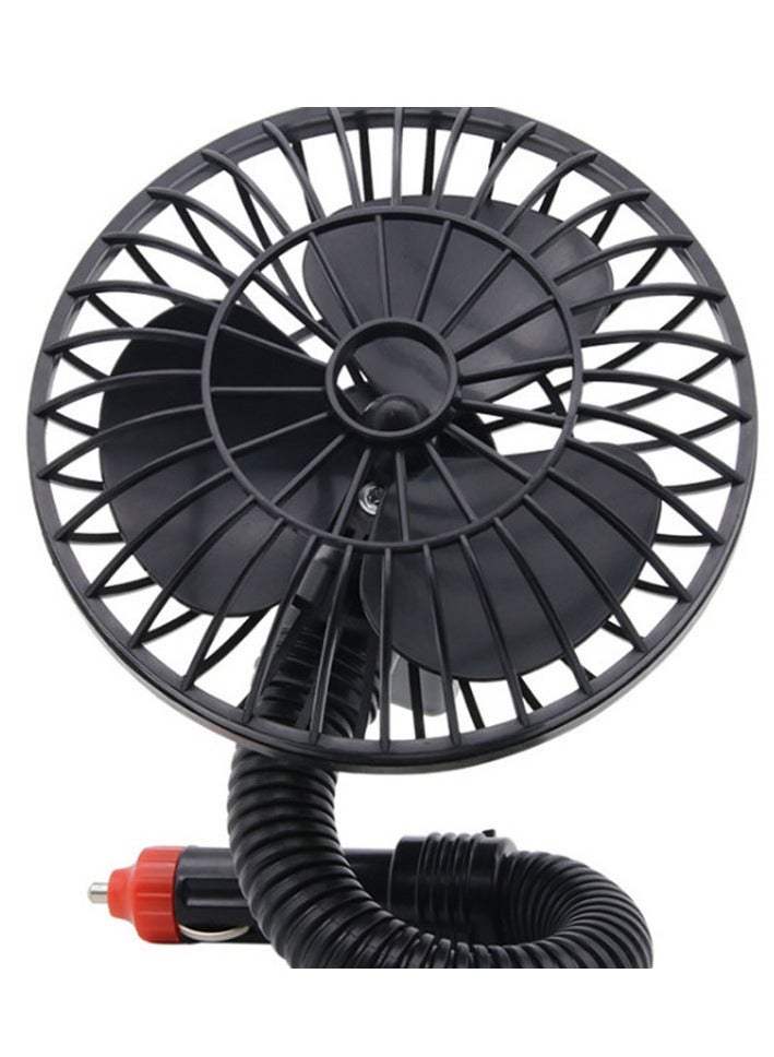 Y&D Car Fan Portable Electric Car Cooling Fan for Car Lightweight Engine Cooling Fan for Summer Cooling Supplies Mini Auto Accessories Adjustable Angle 360 Degree Rotatable with Strong Wind Desk Fan for Car Dashboard Home Office  - Image 1