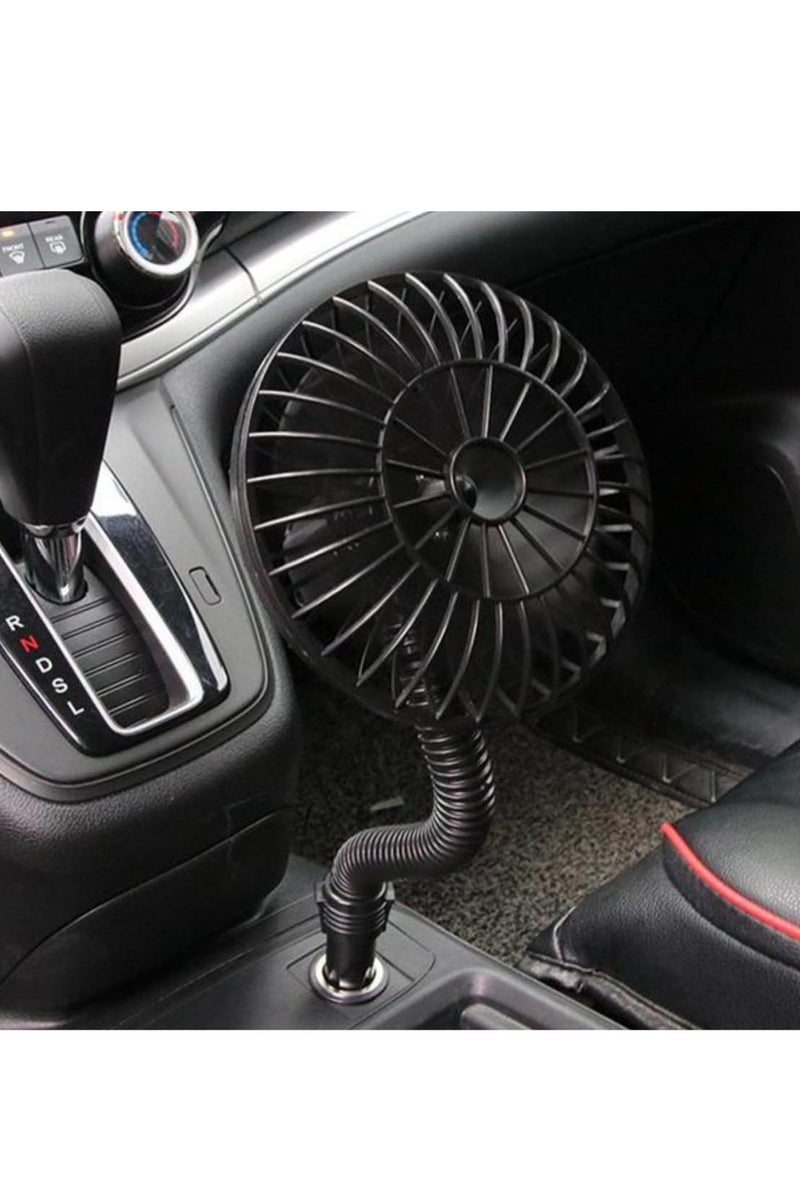 Y&D Car Fan Portable Electric Car Cooling Fan for Car Lightweight Engine Cooling Fan for Summer Cooling Supplies Mini Auto Accessories Adjustable Angle 360 Degree Rotatable with Strong Wind Desk Fan for Car Dashboard Home Office - Image 4