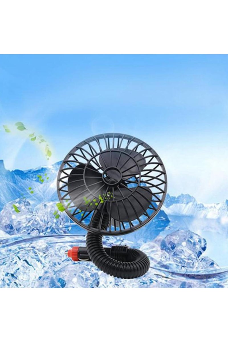 Y&D Car Fan Portable Electric Car Cooling Fan for Car Lightweight Engine Cooling Fan for Summer Cooling Supplies Mini Auto Accessories Adjustable Angle 360 Degree Rotatable with Strong Wind Desk Fan for Car Dashboard Home Office - Image 1