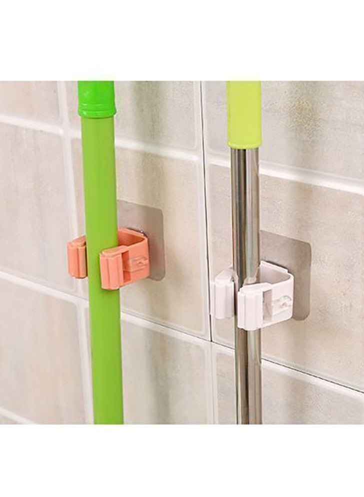 3Pcs Non Punch Adhesive Wall Mounted Mop Holder Storage Broom Hanger Clip Seamless Mop Hook Bathroom Home Kitchen Organizer - Image 3