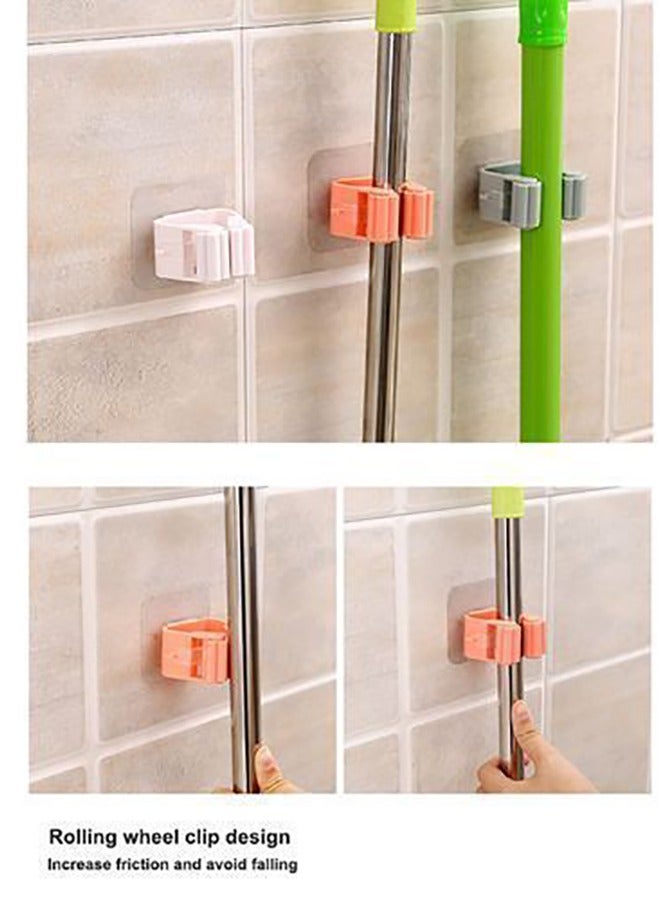 3Pcs Non Punch Adhesive Wall Mounted Mop Holder Storage Broom Hanger Clip Seamless Mop Hook Bathroom Home Kitchen Organizer - Image 5