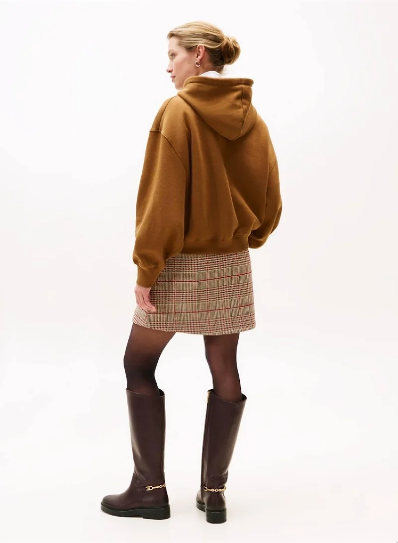 TOMMY HILFIGER Textured Logo Relaxed Hoody