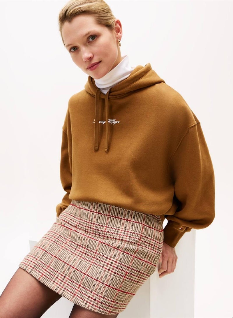 TOMMY HILFIGER Textured Logo Relaxed Hoody - Image 4