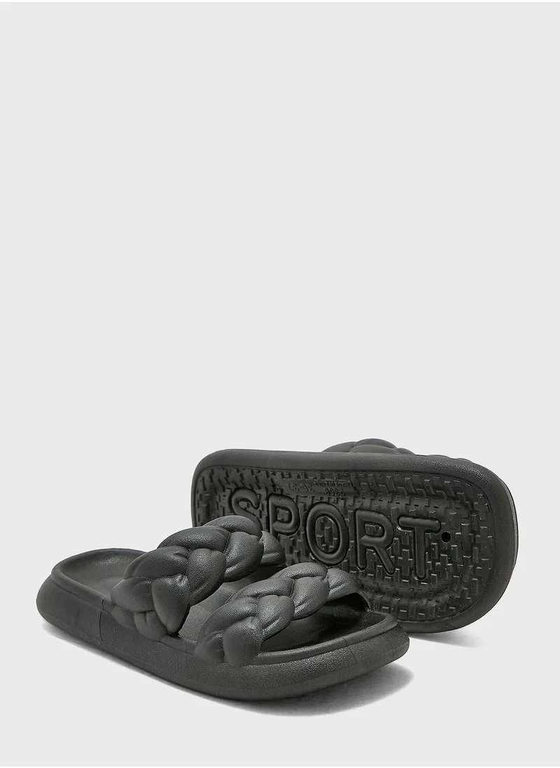 Ginger Double Woven Slides