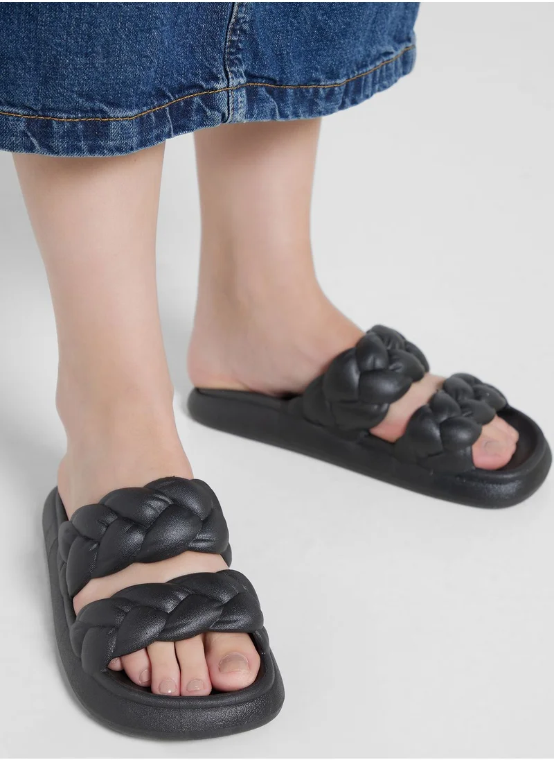 Ginger Double Woven Slides