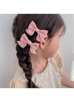 MXXGMYJ Pink Hair Bow Clips for Toddler Girls Hair Accessories for Babies Clip In Hair Bows for Women Bow Barrettes for Little Girls Hair Stuff for Baby Girls Bowknot Hair Clip for Bows with Clips 2PCs  - Image 3