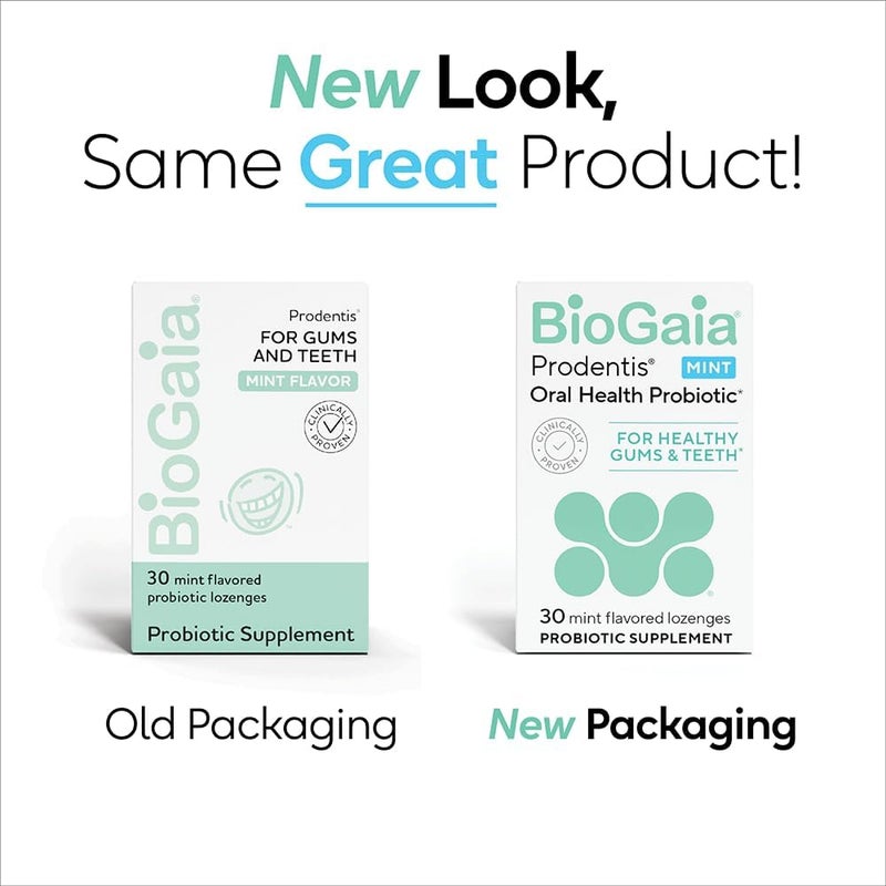 BioGaia بيوغايا برودينتس أقراص بروبيوتيك للأسنان تعزز صحة اللثة والأسنان تدافع ضد مشاكل الأسنان تجدد الميكروبيوم الفموي تحسن صحة الفم بنكهة النعناع 30 يومًا من الإمدادات - Image 2