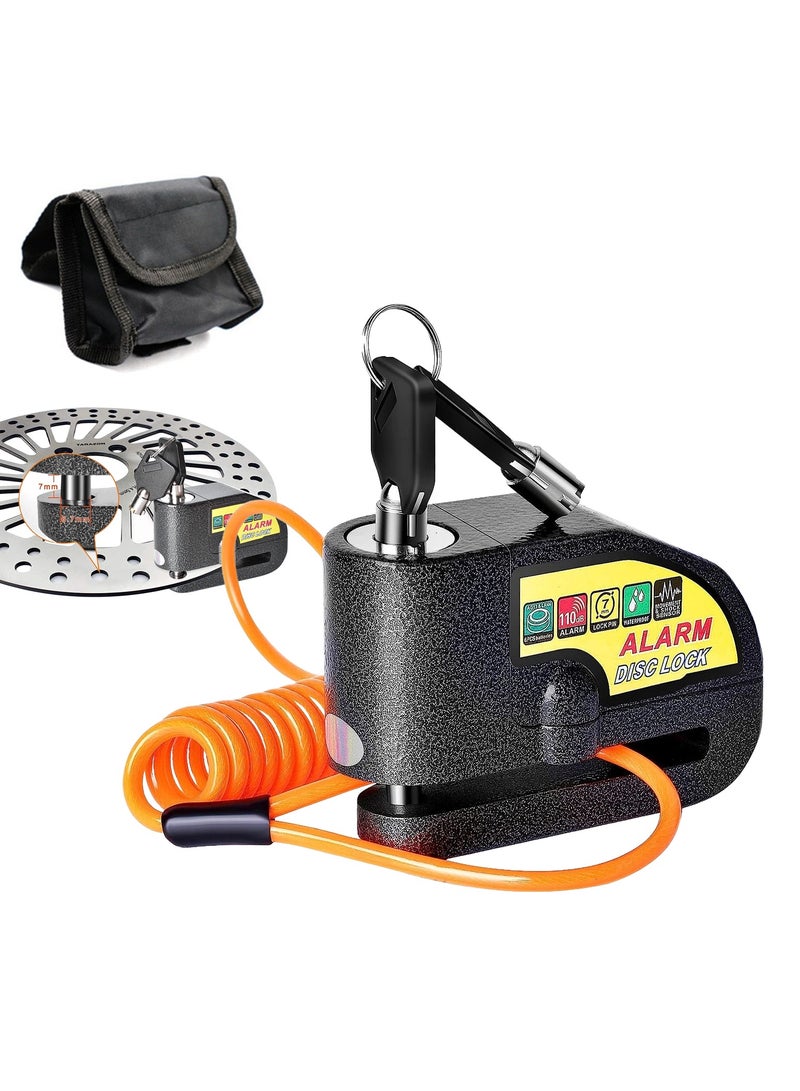 Oasisgalore Disc Brake Lock, Motorcycle Lock Anti-theft Accessories Alarm Lock, Wheel Security Lock for Motorbike Dirt Bike Scooter - Image 1