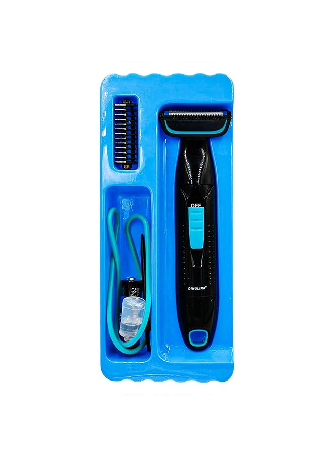 دينجلينج ماكينة تشذيب الجسم الكهربائية للرجال - ماكينة حلاقة مقاومة للماء مع واقي للبشرة، ومشط تشذيب، وفرشاة تنظيف، وزيت تشحيم، وبطارية متضمنة - إزالة الشعر بسلاسة وأمان RF-209 - Image 2