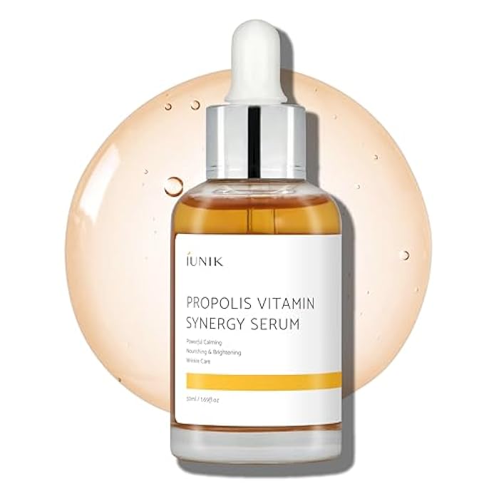 IUNIK Propolis 70% Vitamins 17% Synergy Serum - Centella Asiatica Calming Soothing Deep Nourishing for Dry Dull Spot Hyperpigmentation Sensitive Acne-prone Skin No Pore Clogging Korean Skincare - Image 1