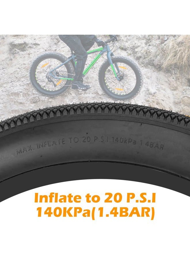 ZUKKA Bike Tire 26 x 4.0 Fat Bike Tire Replacement Tire Folding Mountain Bike Tire High-Density Bike Tires for Snow Beach BMX MTB Electric Bike (26x4.0 Inch/ 2 Pack) - Image 3