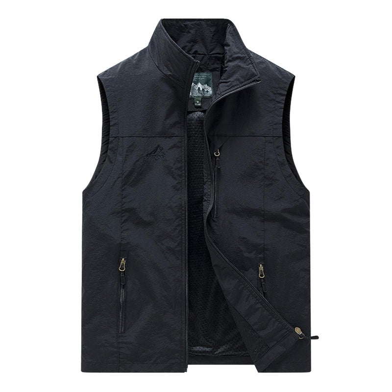 AOTORR Mens Outdoor Lightweight Safari Casual Work Photo Travel Fishing Vests Black XL - Image 5