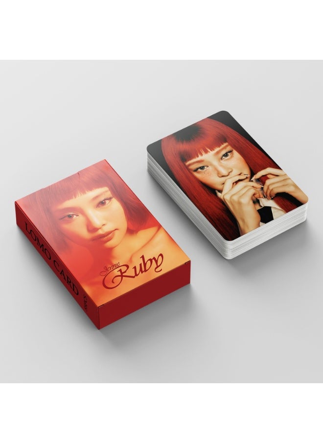 EHOME - [55pcs Set] BLACKPINK JENNIE Photo Cards – LIKE JENNIE & RUBY Collection - Image 1