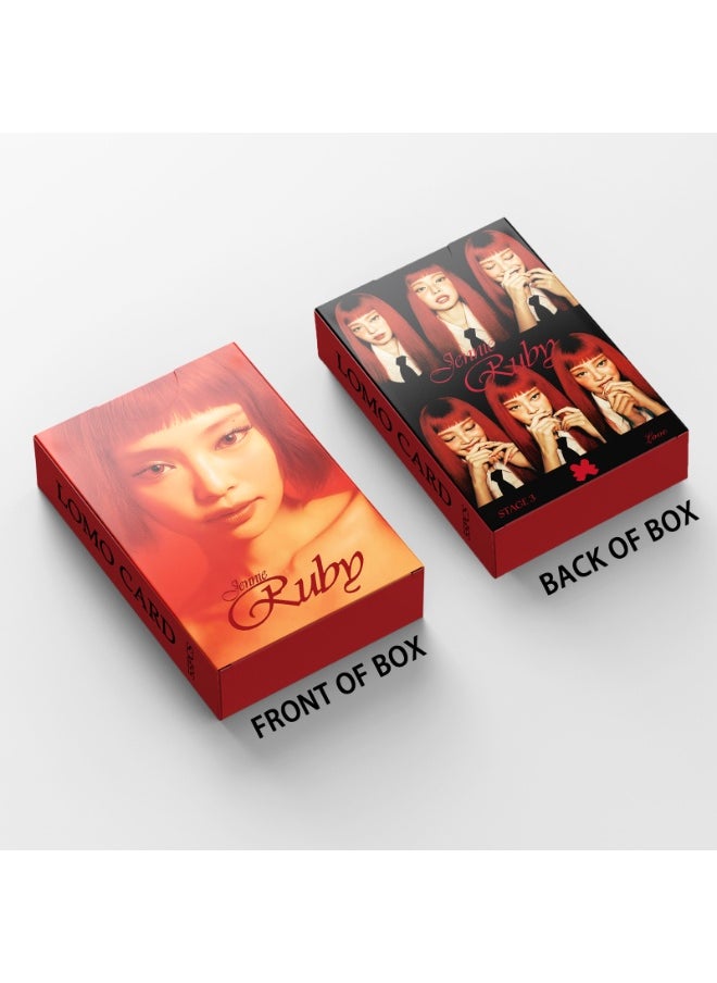 EHOME - [55pcs Set] BLACKPINK JENNIE Photo Cards – LIKE JENNIE & RUBY Collection - Image 1