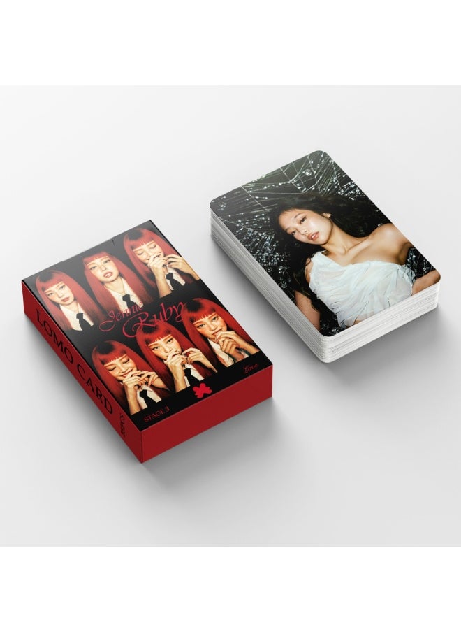 EHOME - [55pcs Set] BLACKPINK JENNIE Photo Cards – LIKE JENNIE & RUBY Collection - Image 1