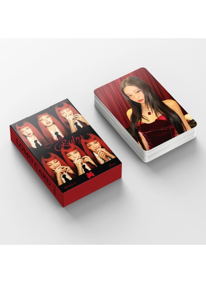 EHOME - [55pcs Set] BLACKPINK JENNIE Photo Cards – LIKE JENNIE & RUBY Collection - Image 1