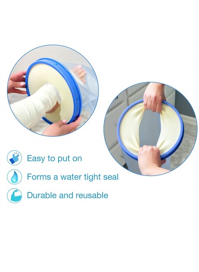 DMI Waterproof Cast Cover Wound Barrier and Bandage Protector Reusable with a Watertight Seal for Showers Baths & Pools Fits Adult Small Leg up to 23 Inches in Length, Short Leg  - Image 2