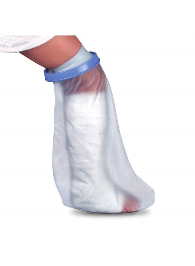 DMI Waterproof Cast Cover Wound Barrier and Bandage Protector Reusable with a Watertight Seal for Showers Baths & Pools Fits Adult Small Leg up to 23 Inches in Length, Short Leg  - Image 1
