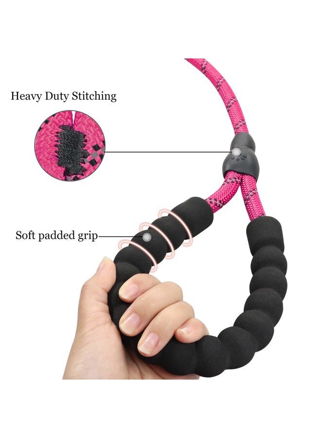 TagME 6 FT Slip Lead Dog Leash,12 Colors,Reflective Strong Rope Slip Leash with Padded Handle,Durable No Pulling Pet Training Leash for Large Dogs,Hot Pink - Image 3