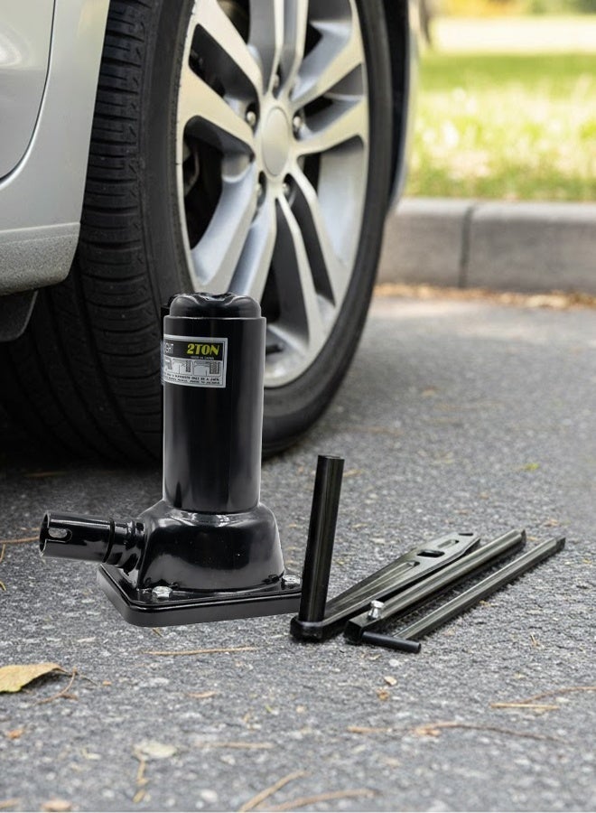 100Miles 2 Ton Hydraulic Bottle Jack for Car | Heavy Duty Car Jack Lift Tool with Handle Rod | Portable Vehicle Lifting Jack for Emergency Tire Change, SUV, Sedan, Hatchback, Garage Use - Image 1