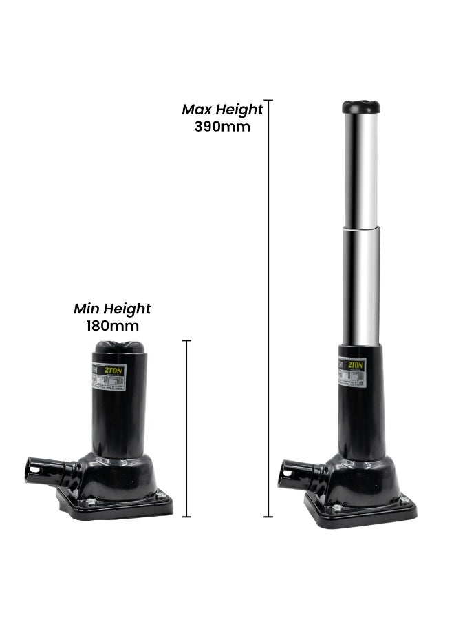 100Miles 2 Ton Hydraulic Bottle Jack for Car | Heavy Duty Car Jack Lift Tool with Handle Rod | Portable Vehicle Lifting Jack for Emergency Tire Change, SUV, Sedan, Hatchback, Garage Use - Image 5