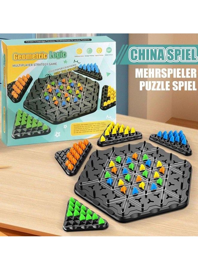 Geometric Logic Multiplayer Strategy Game, chain chess Geoboard Puzzle Game Triggle for Kids and Adults - Image 5