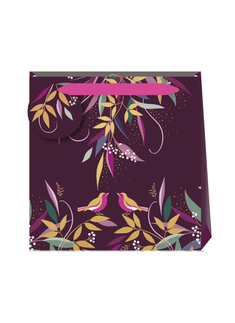 Sara Miller Mistletoe And Wine Plum Medium Bag