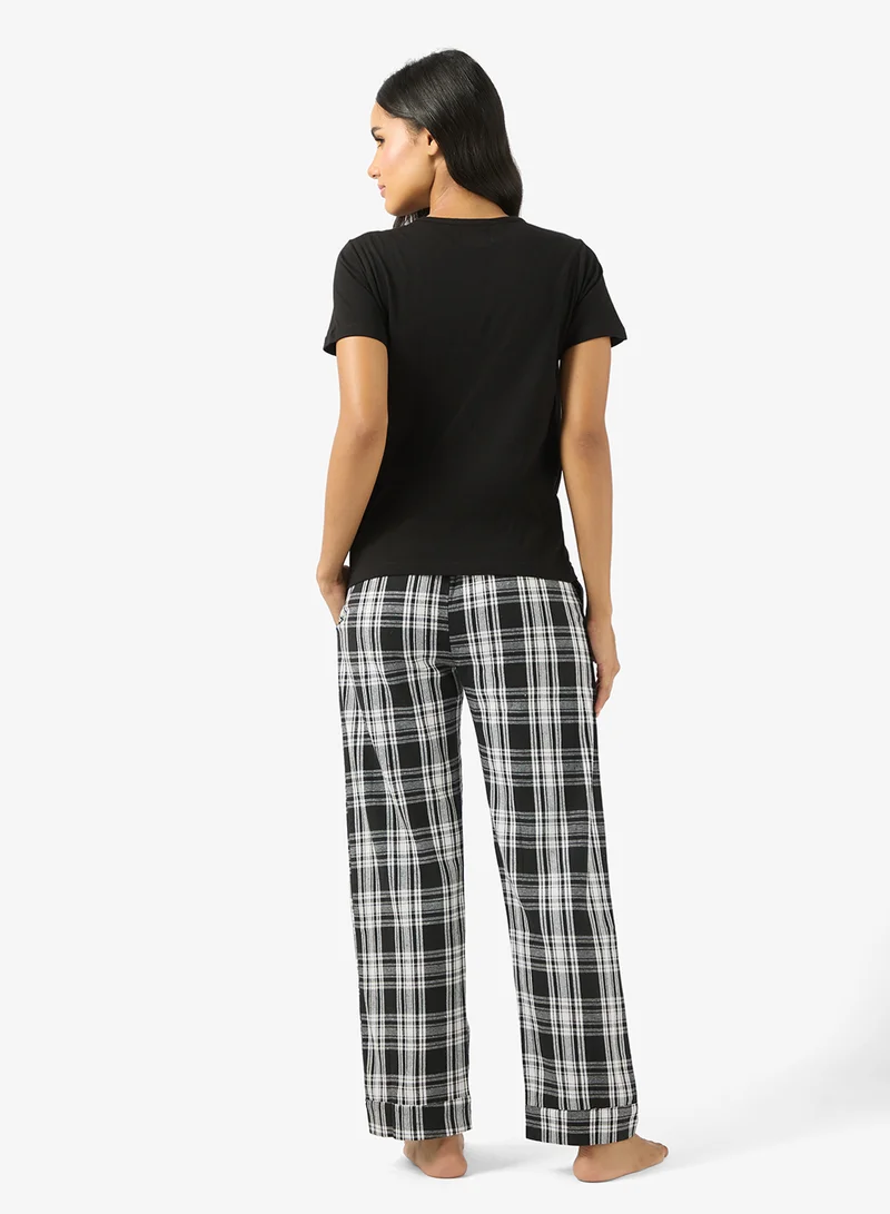 Ginger Cotton Relaxed Fit T-Shirt & Pyjama Set