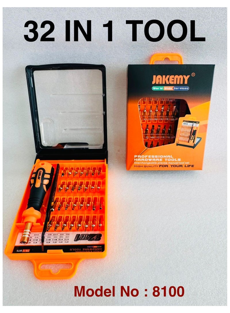 Jakemy 32-in-1 Tool Kit – Compact & Versatile! All-in-One Screwdriver Set for Every Fix! Jakemy Precision Repair Kit – 32 Bits, Infinite Uses! - Image 1