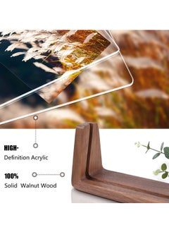 SYOSI SYOSI 2 Pcs Wooden Picture Frame, Photo Frame with Solid Wood Base and High Definition Acrylic Glass Cover 5x7 Inch Horizontal & Vertical Photo Frame for Table Top Display Home Decor  - Image 2
