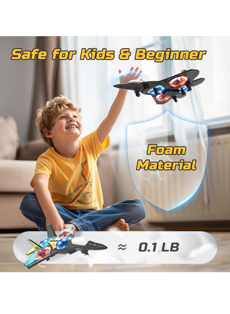 “RC Fighter Jet Drone Toy – 2.4 GHz Remote Control, LED Lights, 360° Stunts – Ready to Fly - Image 3
